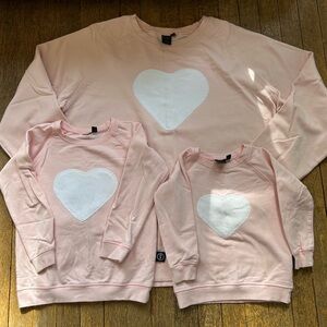 Women's Pink Heart Crewneck Sweatshirt